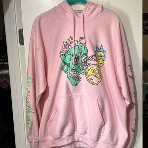 Pink Rick and Morty hoodie by adult swim